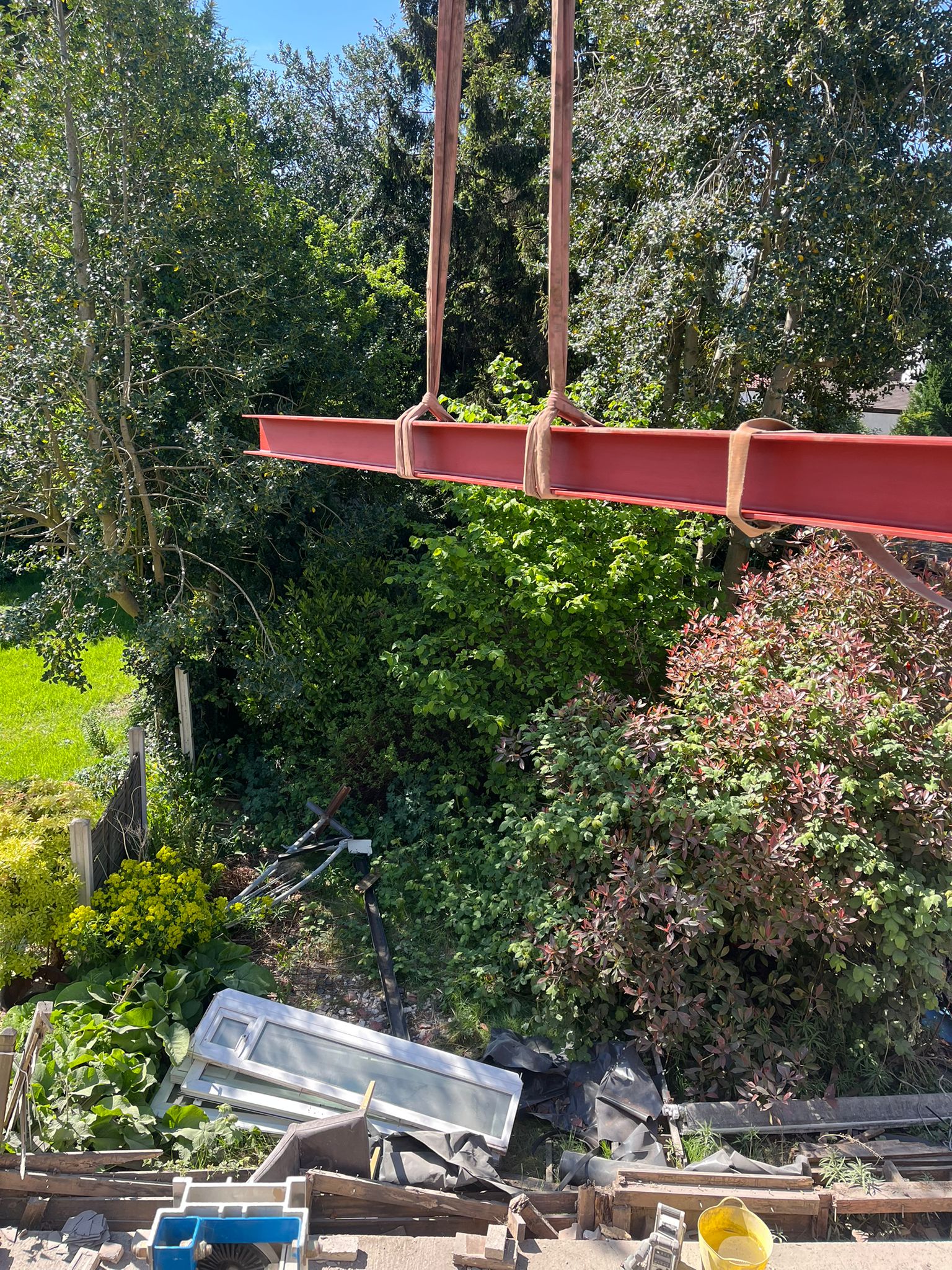 Photo of a load bearing wall being removed