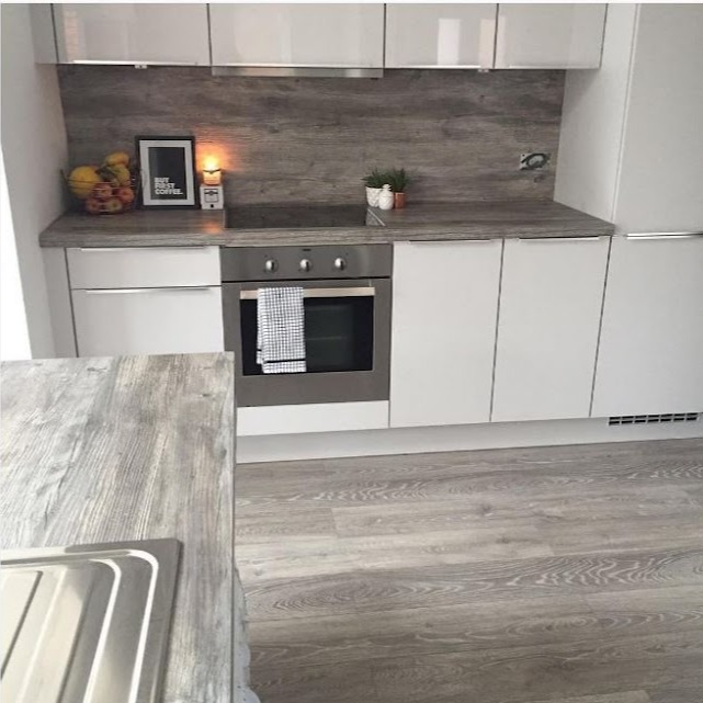 completed renovation of a kitchen